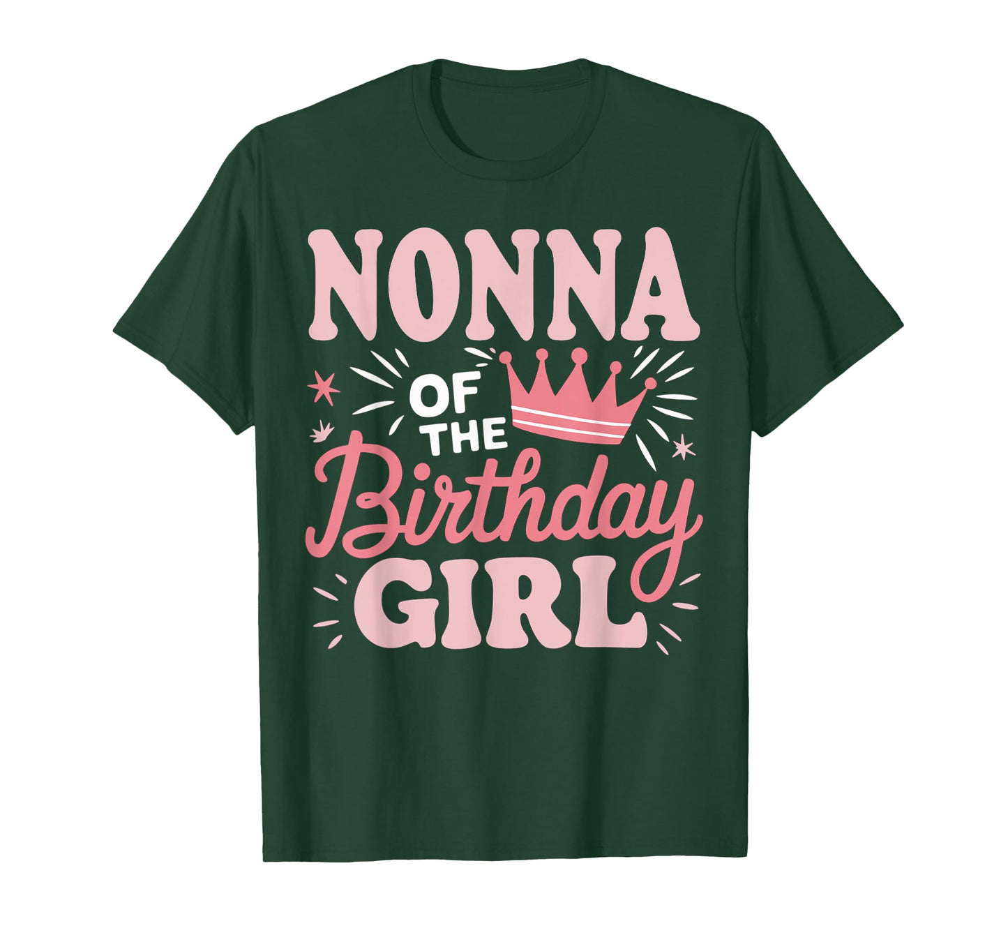 Nonna Of The Birthday Girl Cute Pink Grandma Party T-Shirt