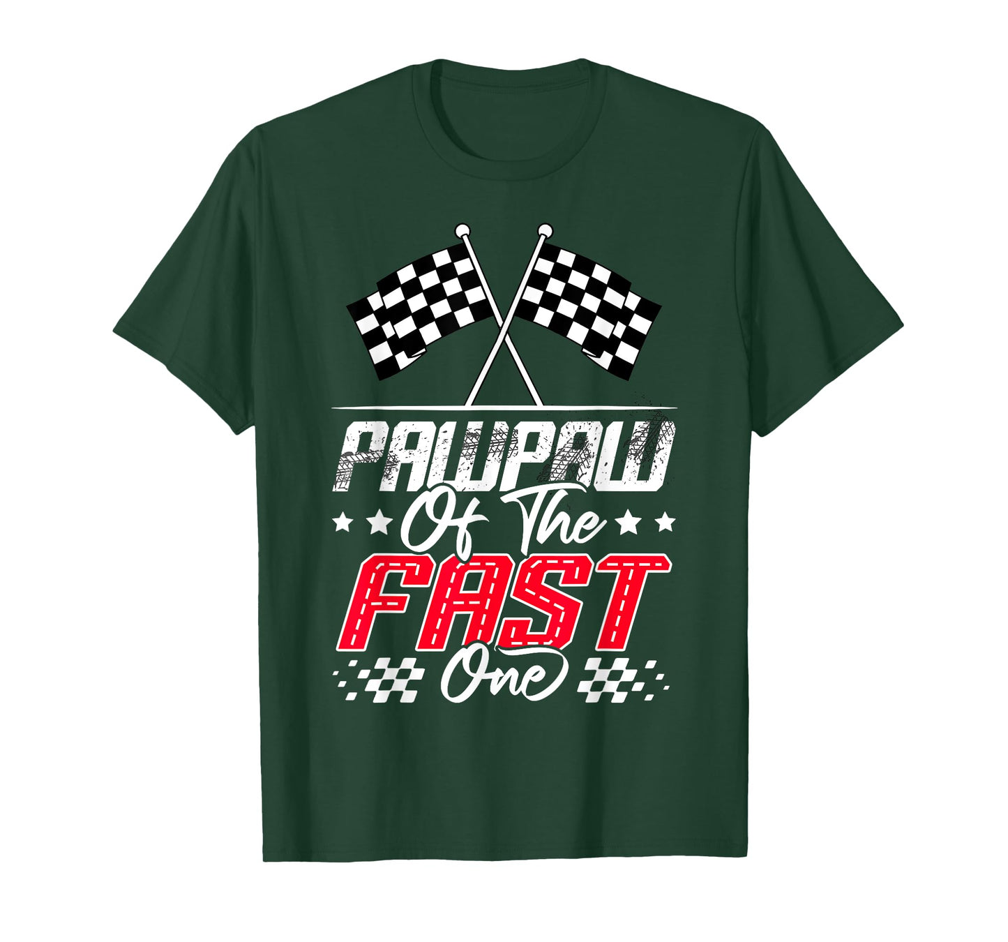 Pawpaw Of The Fast One First Birthday Racing Car Family T-Shirt