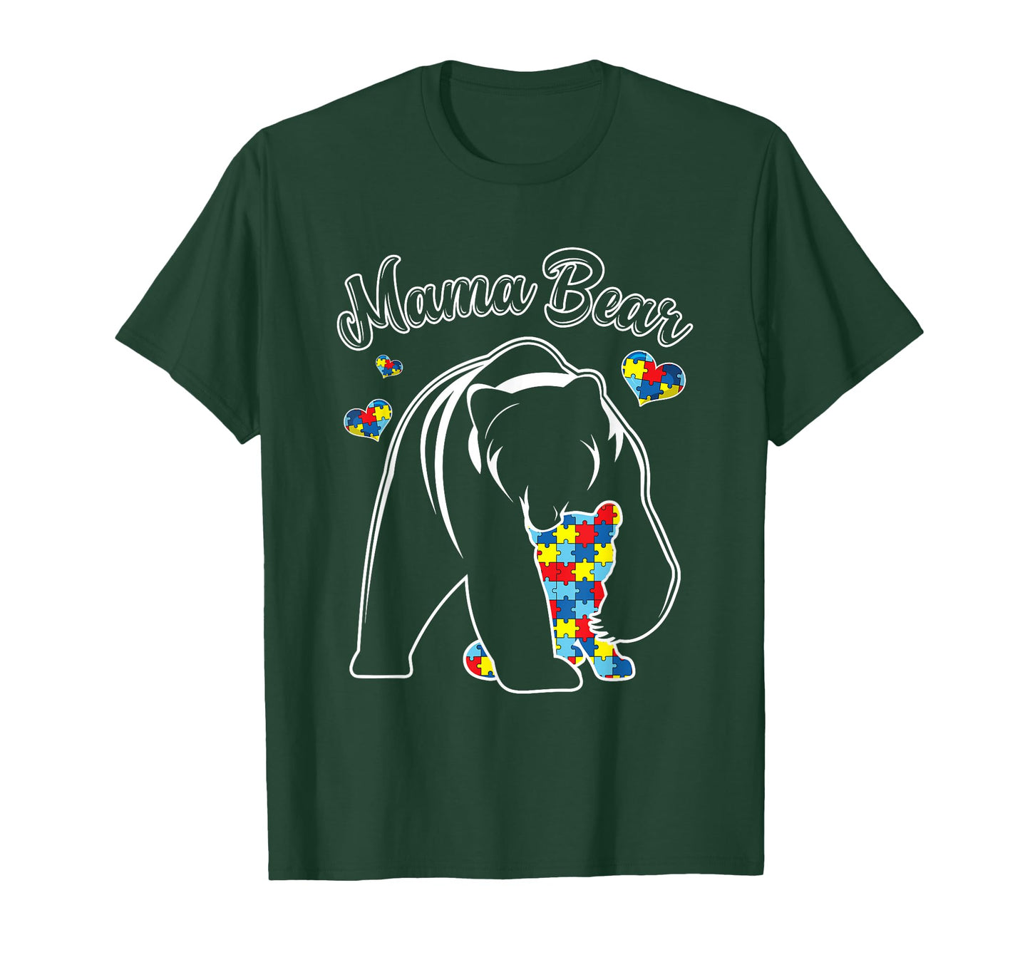 Cute Mama Bear Autism Awareness Autistic Family Lover T-Shirt