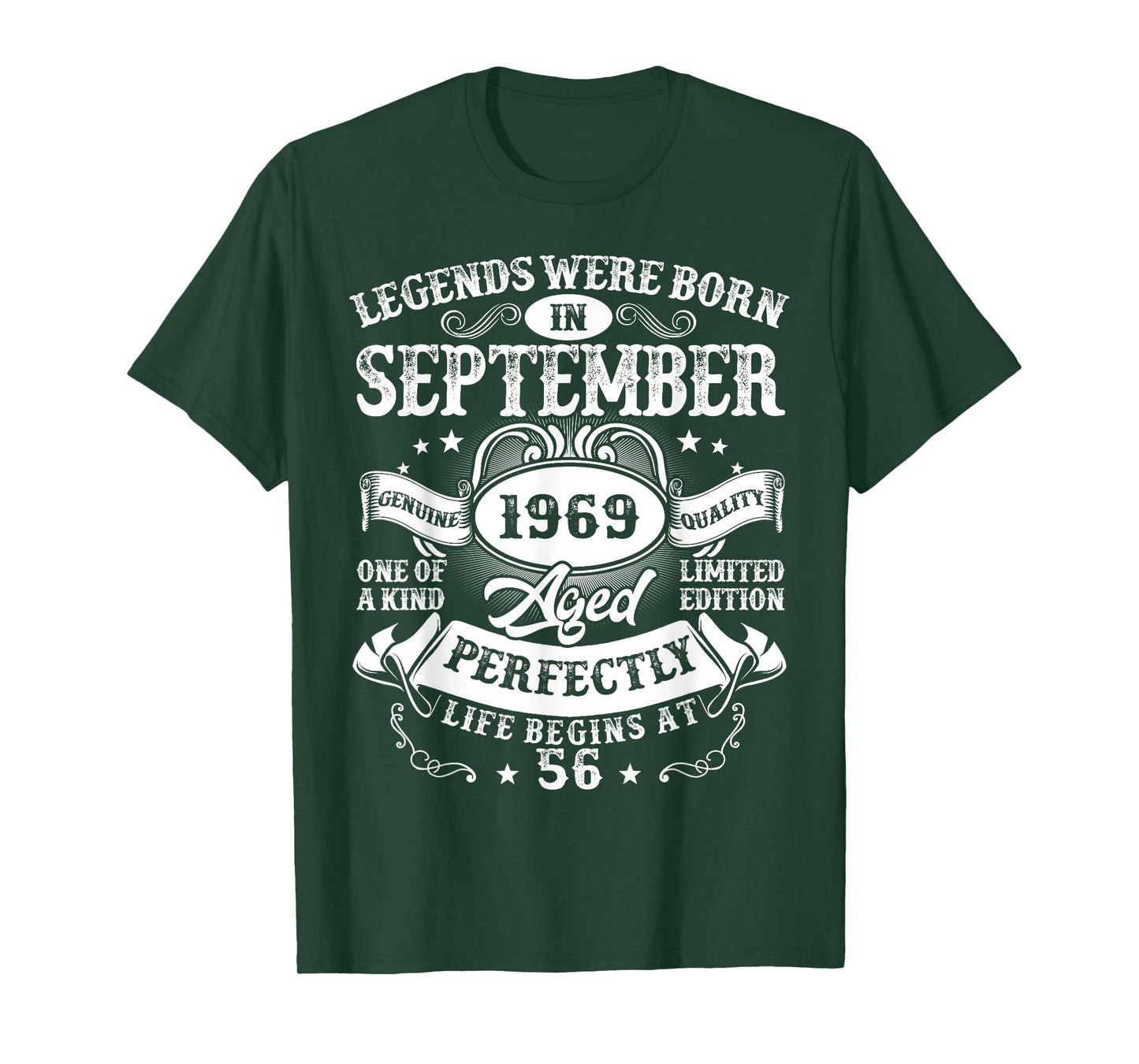 Legend Were Born in September 1969 Vintage 56th Birthday Men T-Shirt