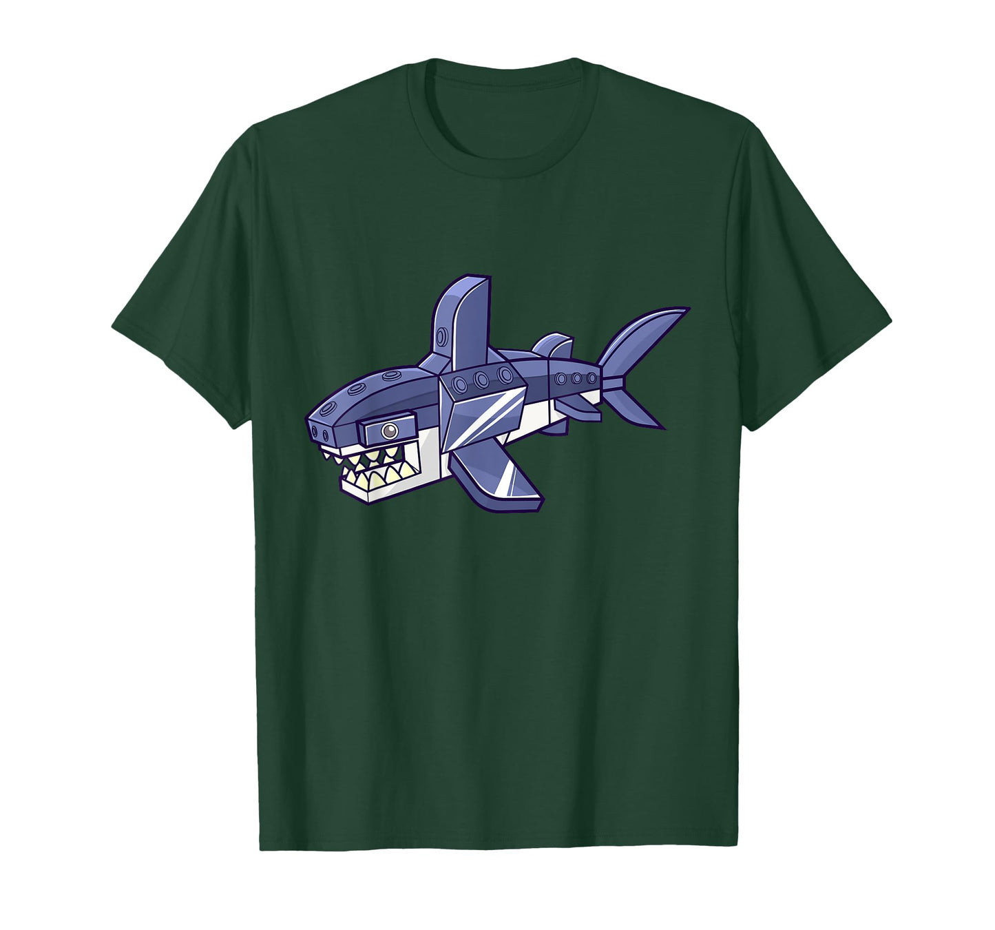 Shark Master Builder Building Blocks Boys Kids T-Shirt