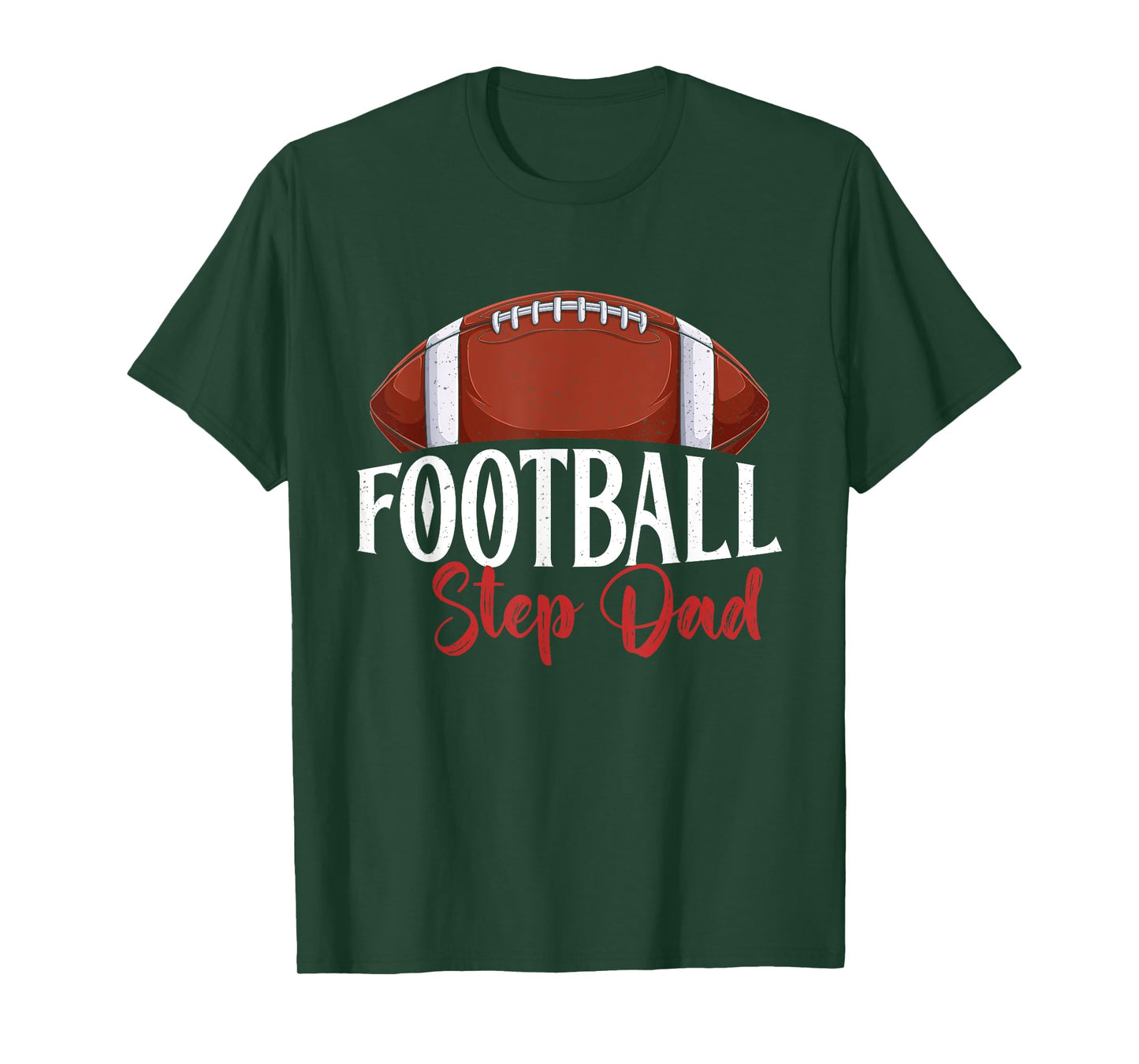 Proud American Football Step Dad Gifts For Father's Day Men T-Shirt