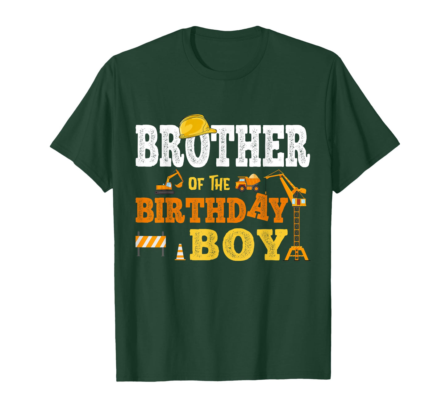 Brother Of The Birthday Boy Kid Construction Matching Family T-Shirt