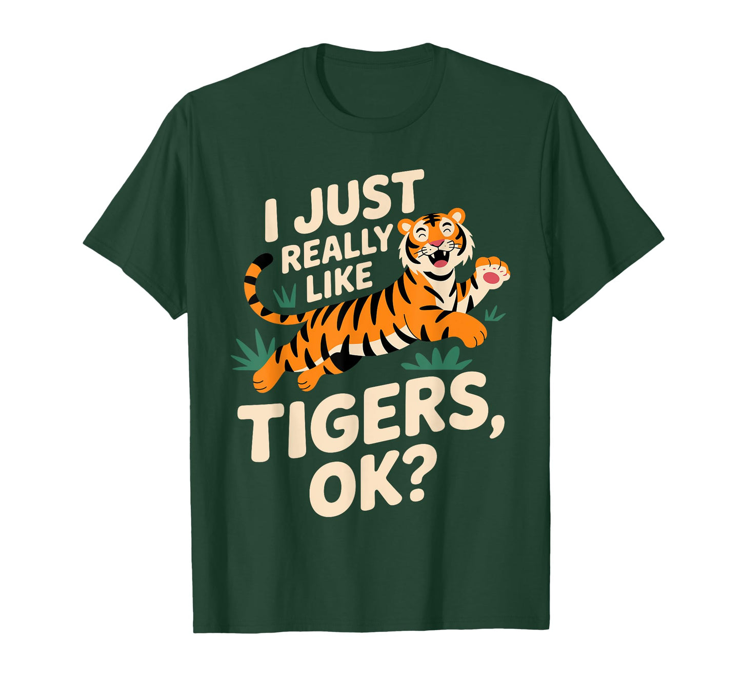 Funny Tiger Art for Men Women Boys Girls Animal Tiger Lover T-Shirt