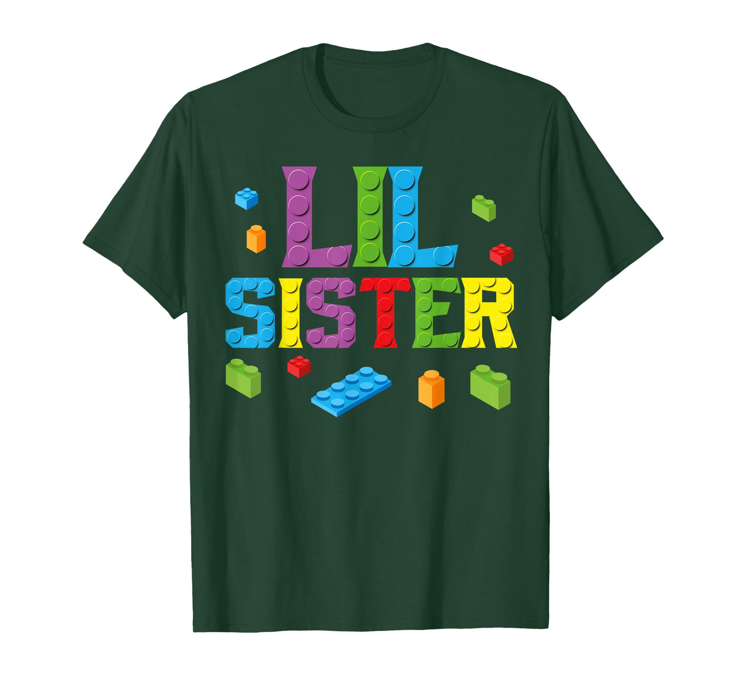 Lil Sister Master Builder Building Bricks Blocks Family Set T-Shirt