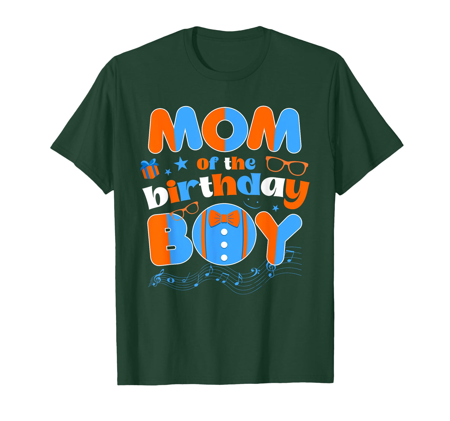 Mom Of The Birthday Boy Matching Family Blippy Funny T-Shirt