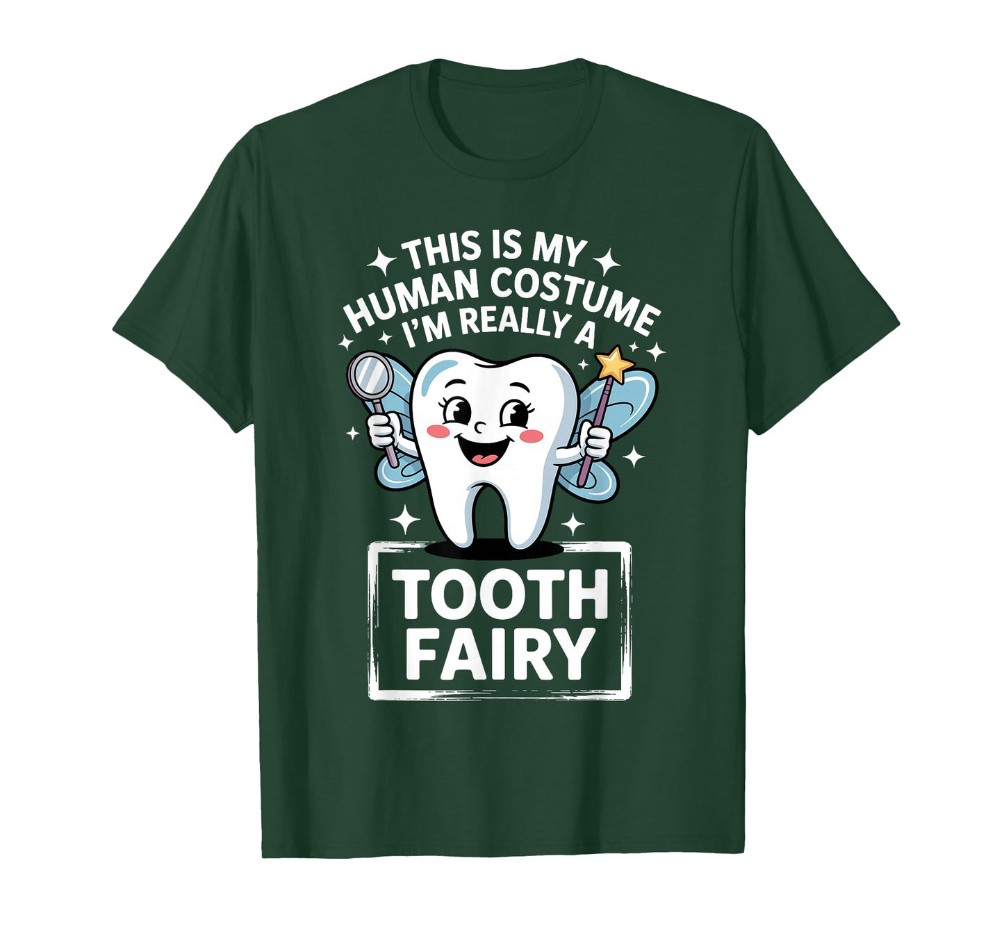 Cute Tooth Fairy Costume for Men Women Kids Teeth Toothfairy T-Shirt