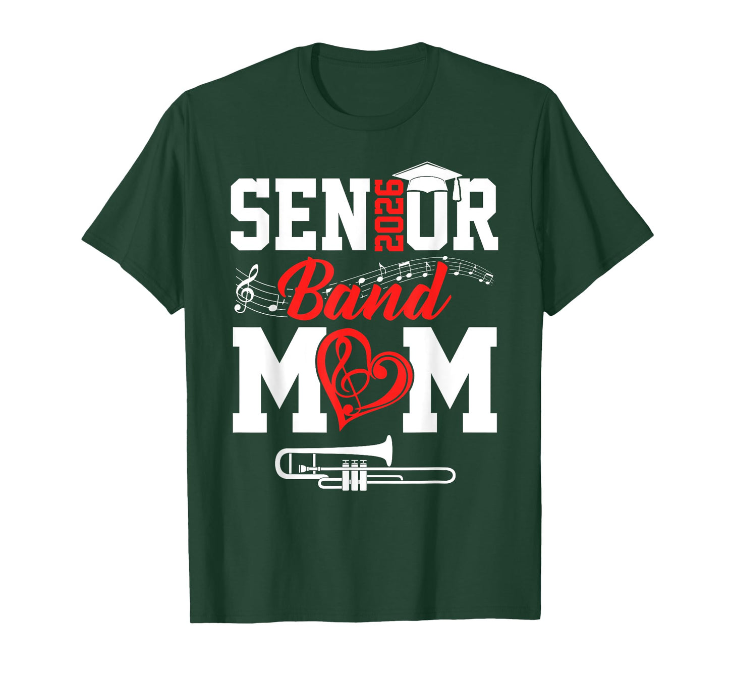 Senior Band Mom 2026 Marching Band Class Of 2026 Trombone T-Shirt