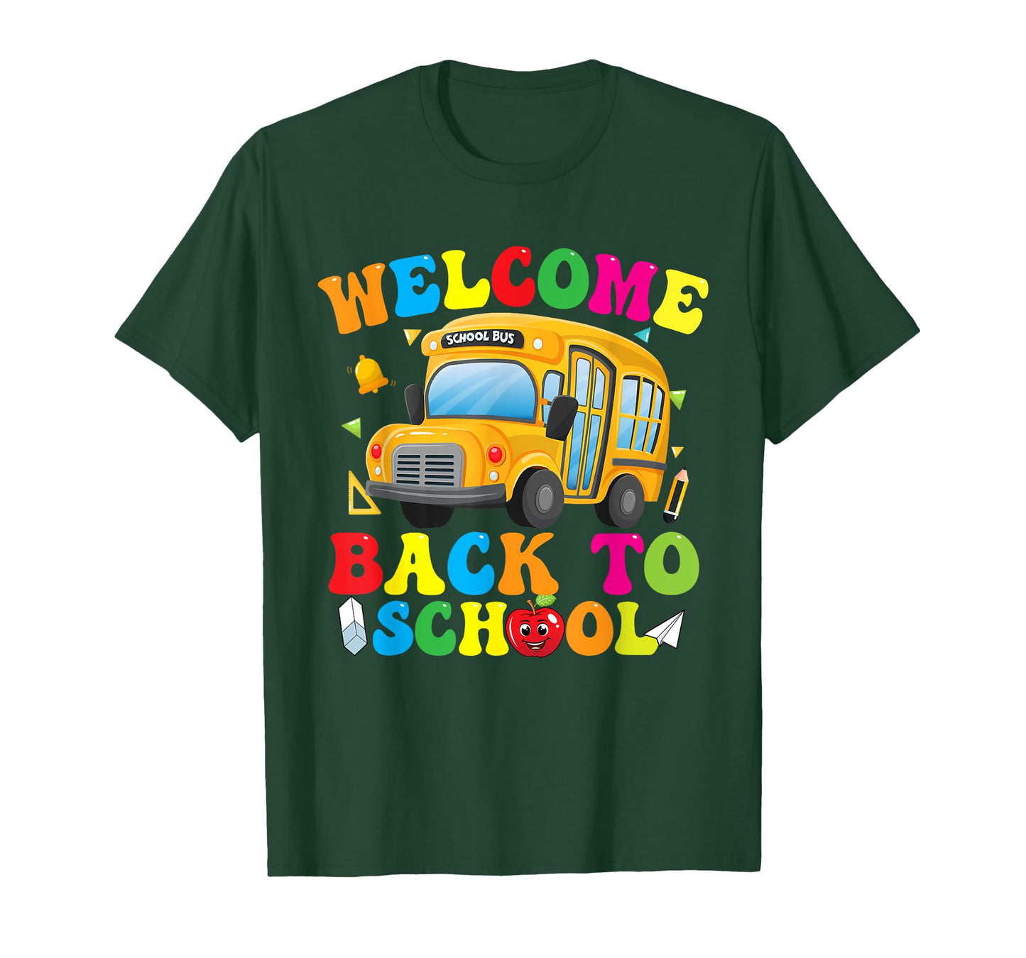 Adults Men Women Welcome Back To School Bus Driver T-Shirt
