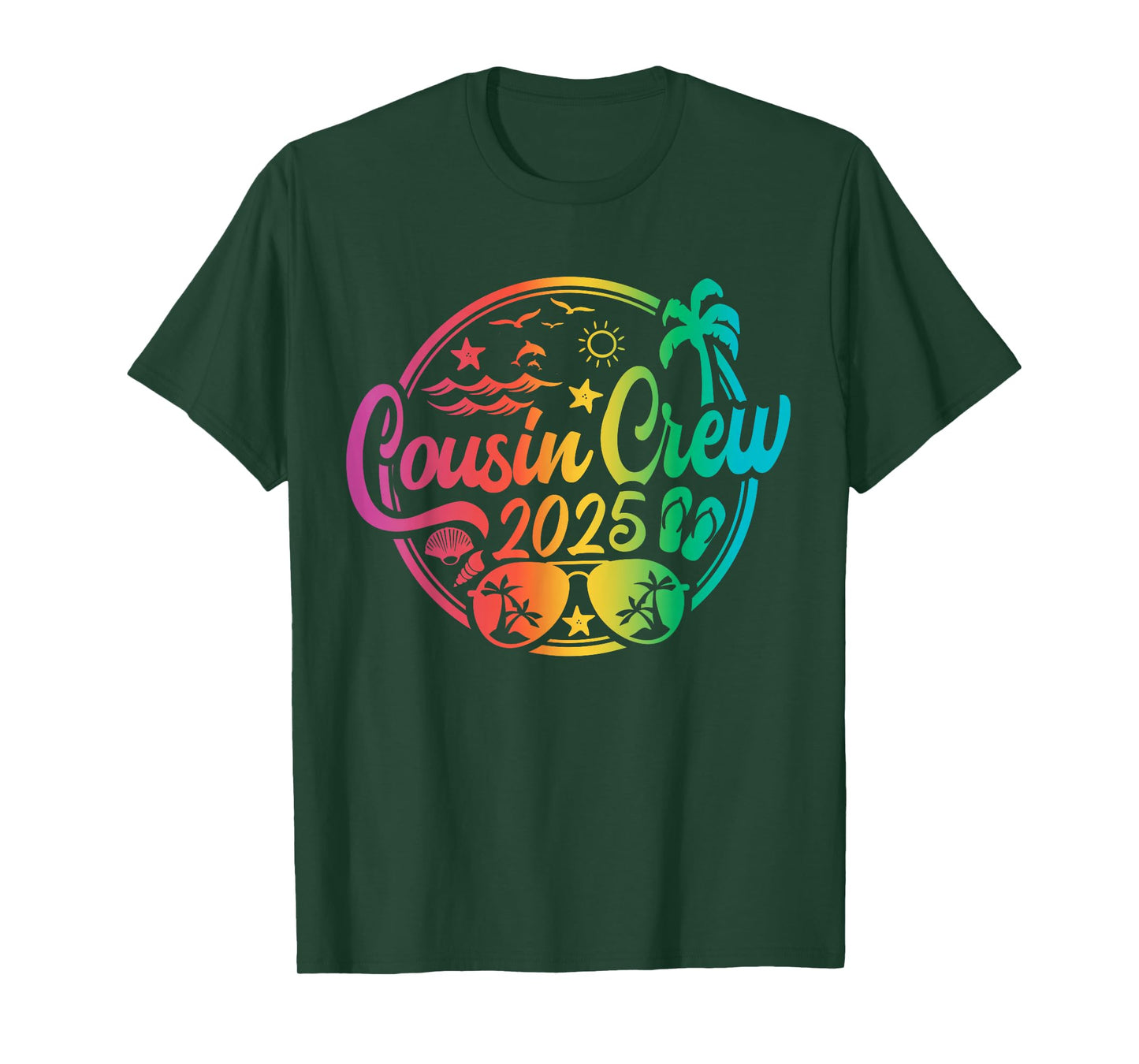 Cousin Crew 2025 Summer Vacation Beach Family Trip Matching T-Shirt