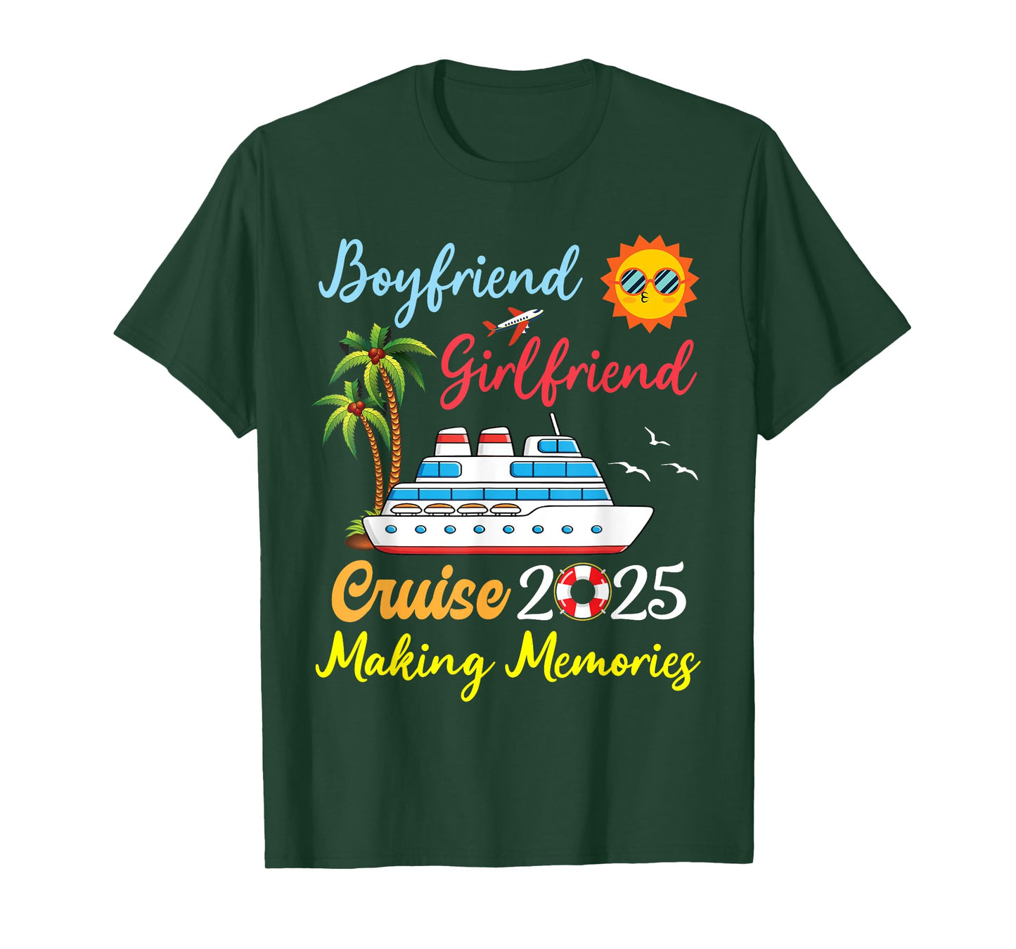 Boyfriend Girlfriend Cruise 2025 Making Memories Vacation T-Shirt