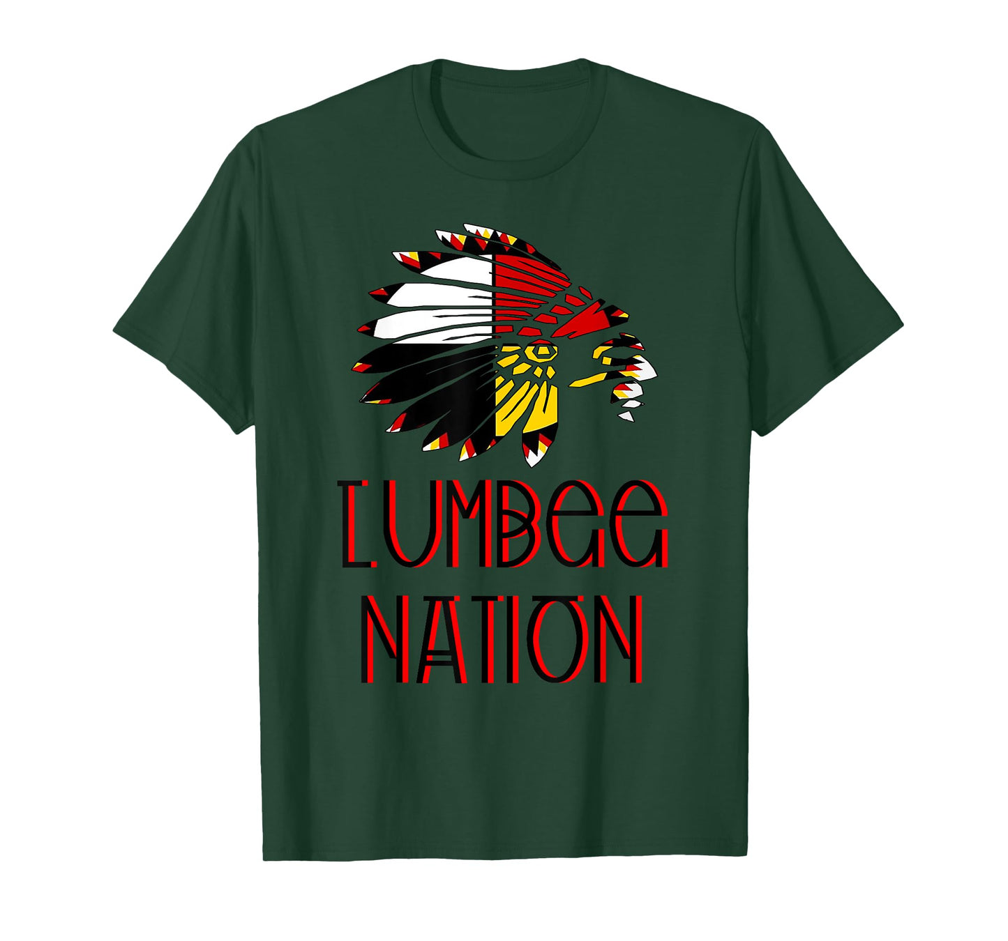LUMBEE NATION FLAG | Indigenous | Native American Headdress T-Shirt