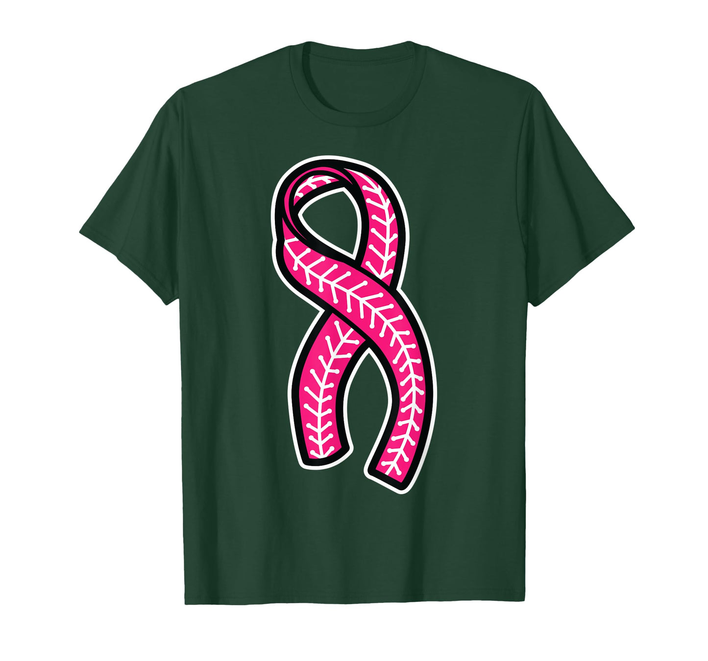 Baseball Pink Ribbon Breast Cancer Awareness Shirt T-Shirt