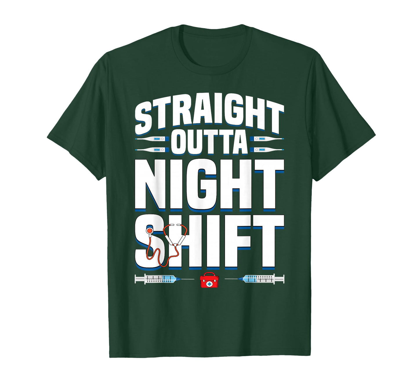 Night Shift Nurse For Men Women Emergency Registered Nurse T-Shirt