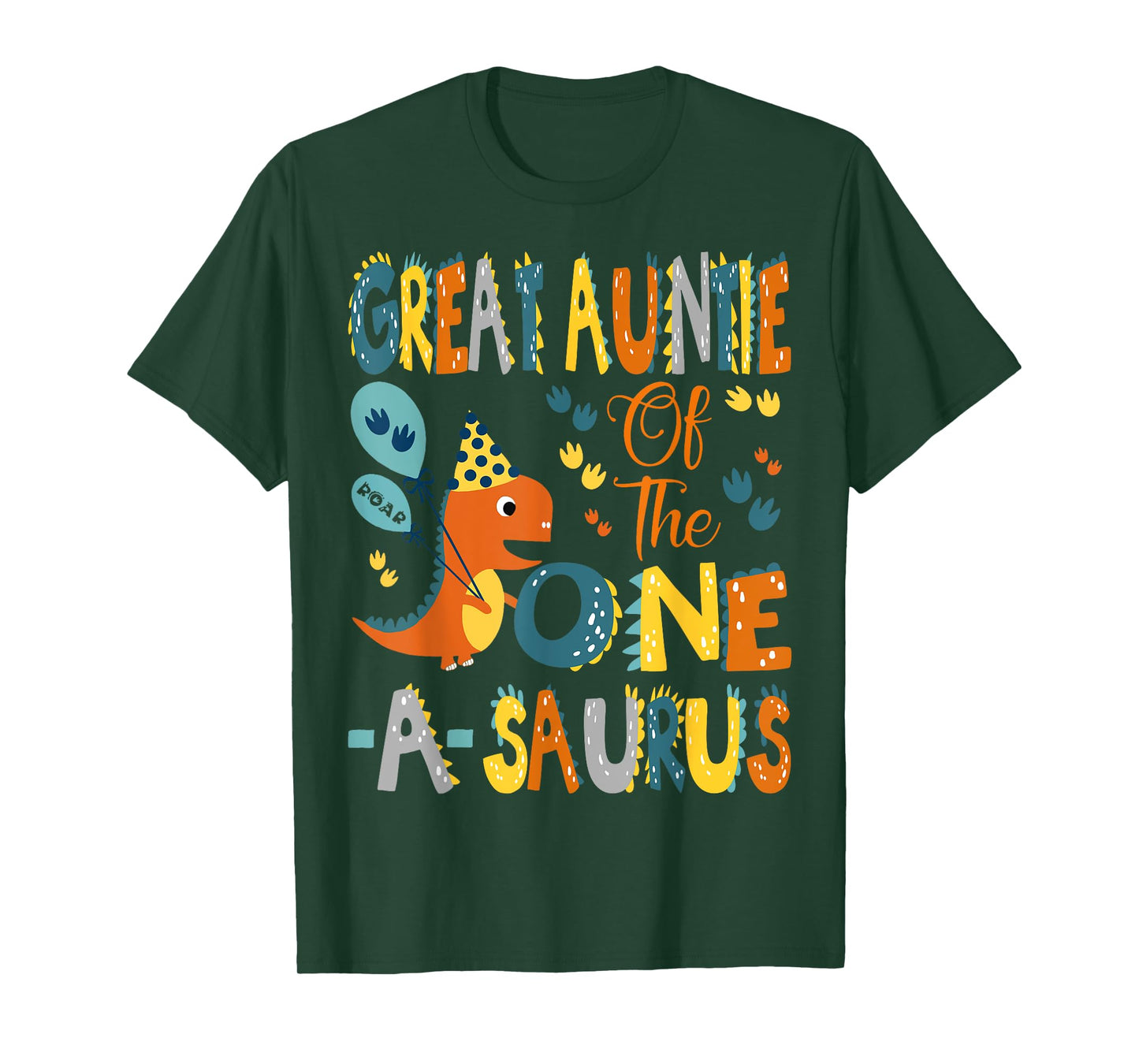 Great Auntie Of The One-A-Saurus 1St Birthday Dinosaur Party T-Shirt