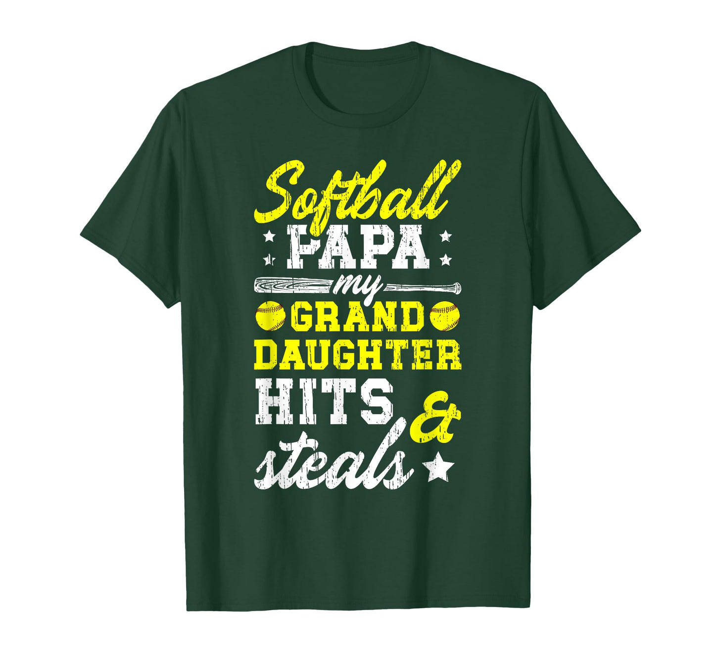 Softball Papa Grandpa Funny Papa Of A Softball Player T-Shirt