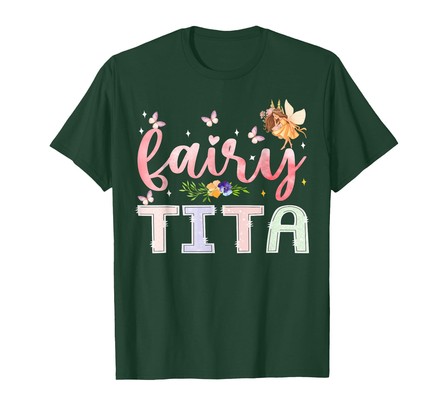 Fairy Tita Magical Floral Birthday Girl Fairytale Family T-Shirt
