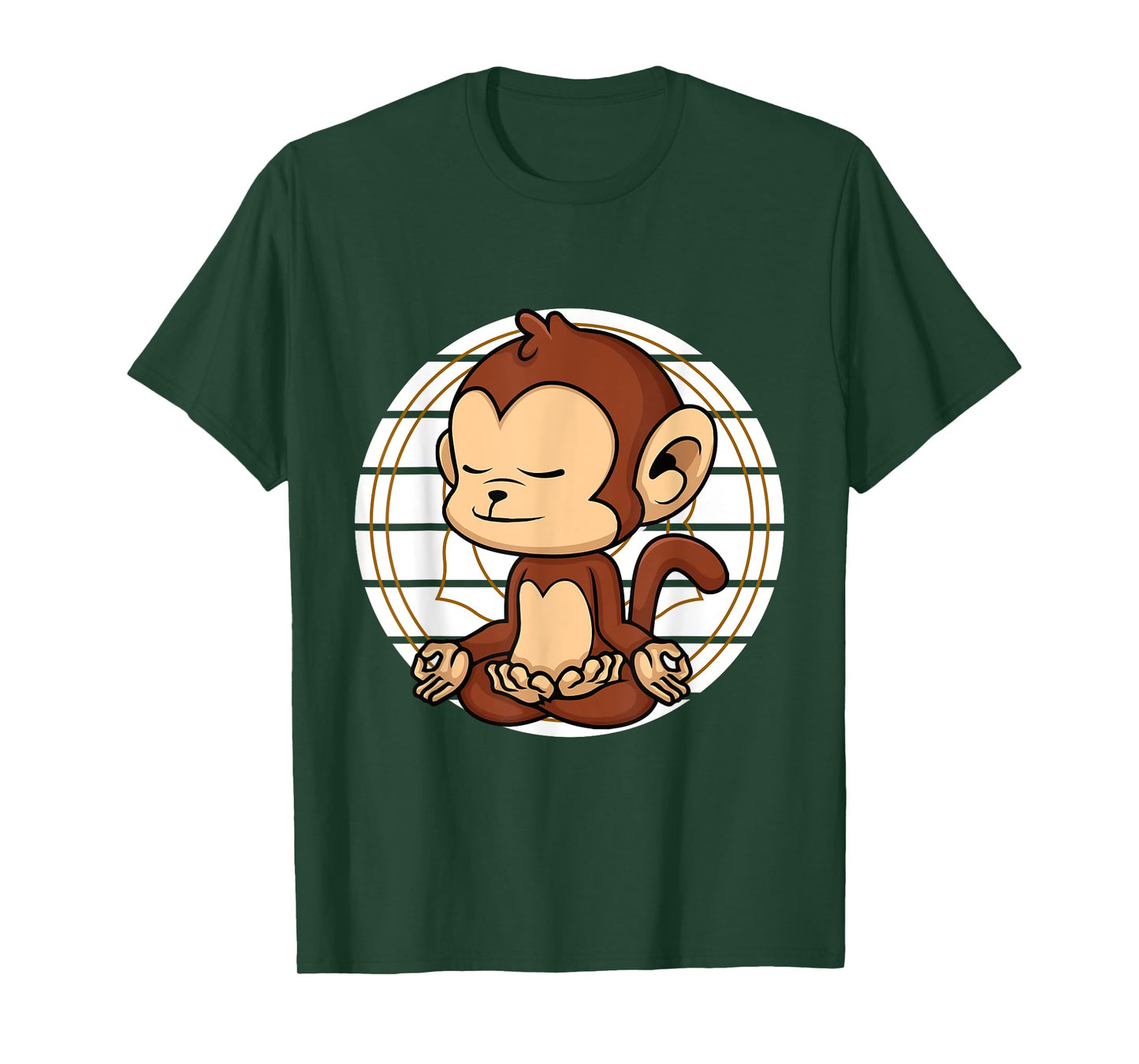 Cute Monkey Meditating Chakra Yoga Meditation Namaste T-Shirt