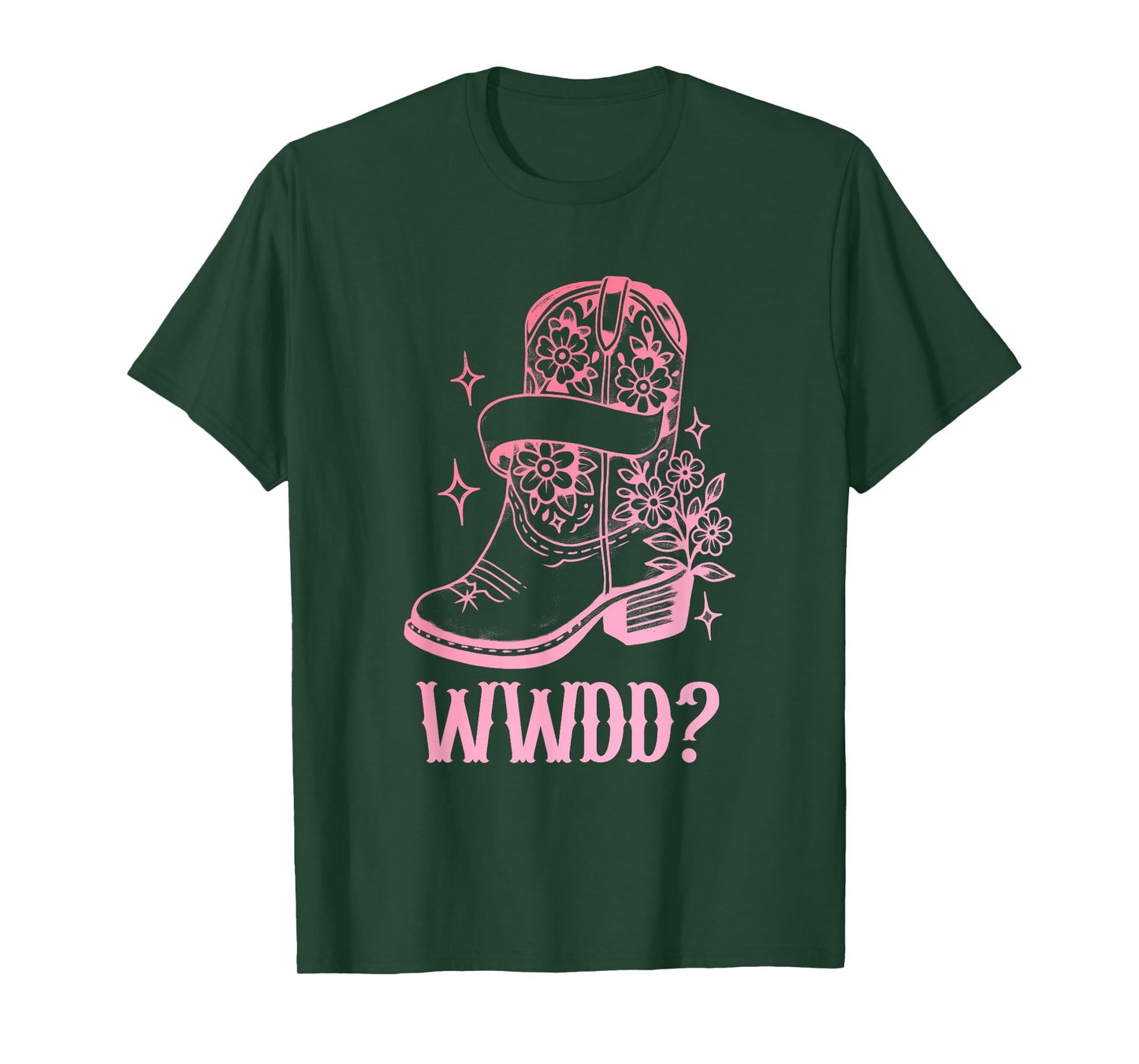 Humorous, Inspirational, Cowboy Boot, WWDD? T-Shirt