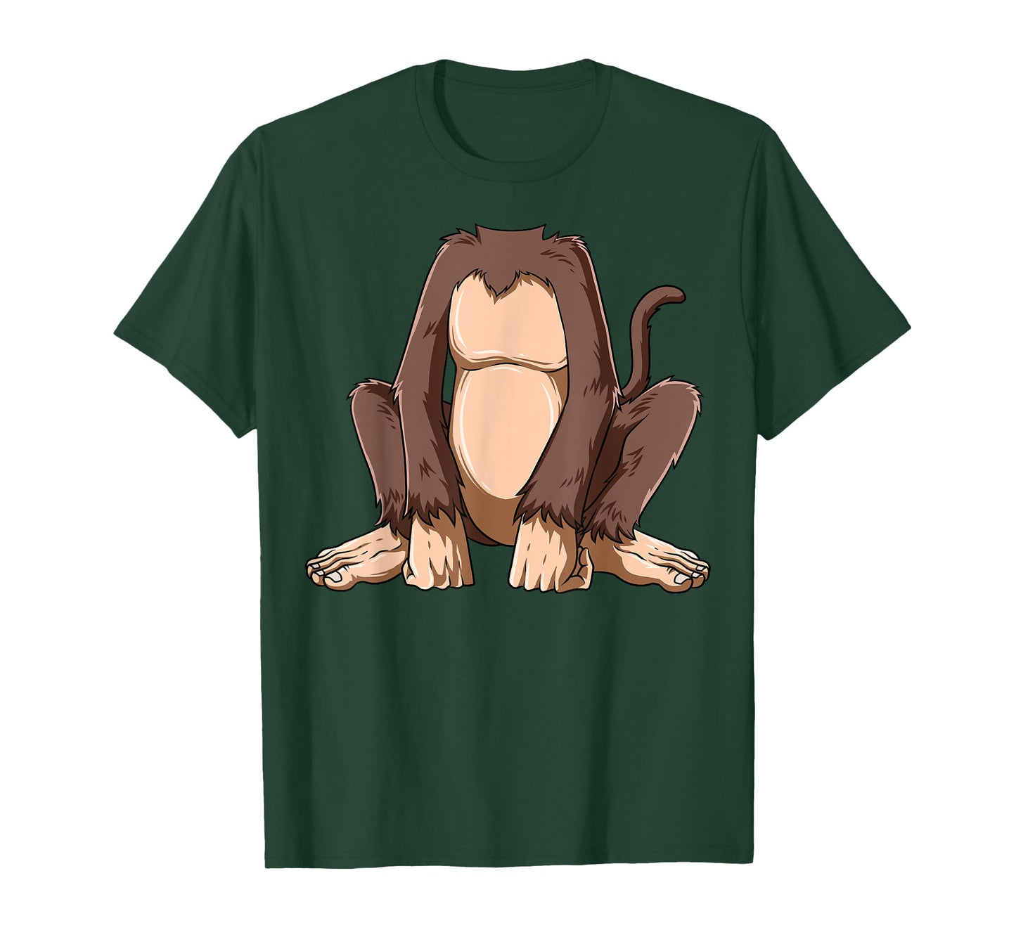 Easy Monkey Costume Monkey Body Headless Monkey Costume T-Shirt