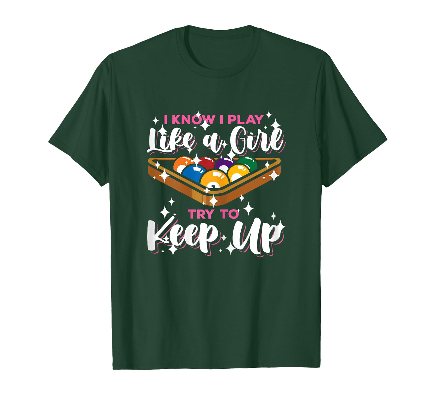 Funny Pool Lover Graphic for Women and Girls Billiard Player T-Shirt