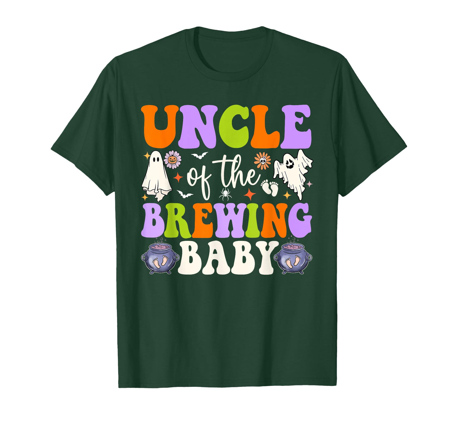 Uncle of the Brewing Baby Halloween Theme Baby Shower Spooky T-Shirt