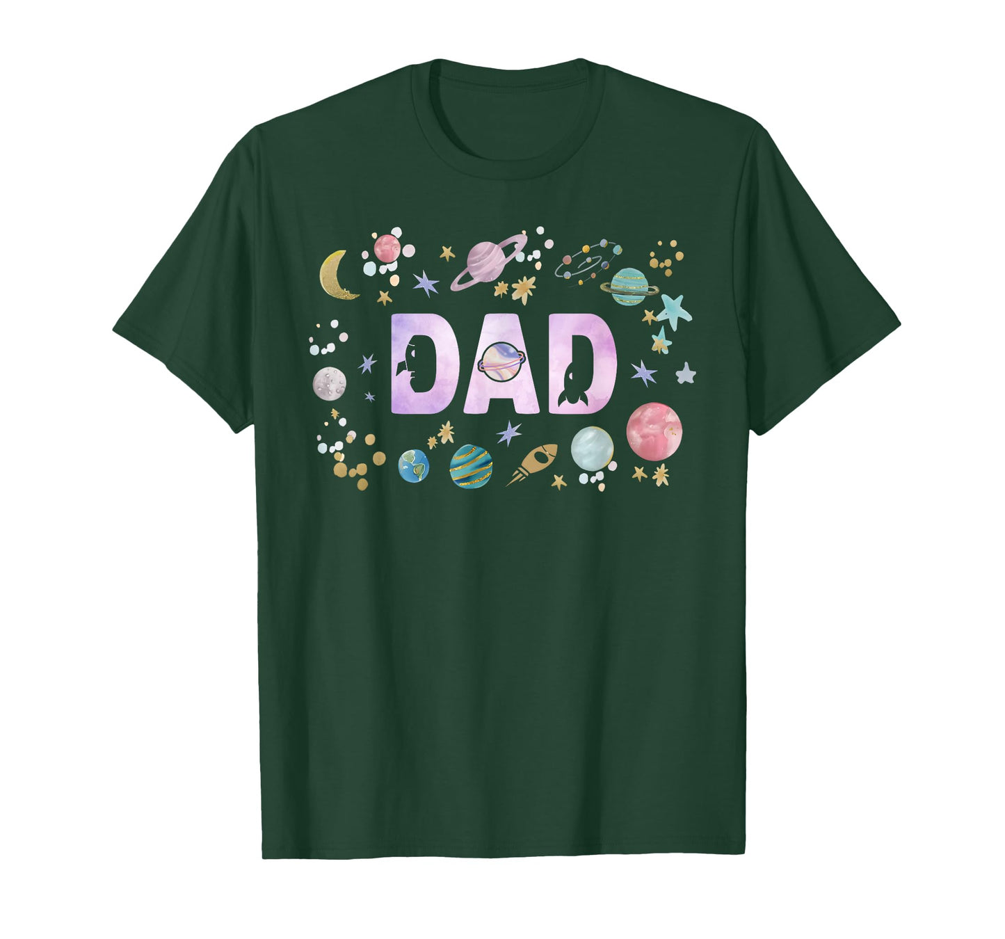 Dad Outer Space Galaxy Birthday Girl 1st Trip Around The Sun T-Shirt