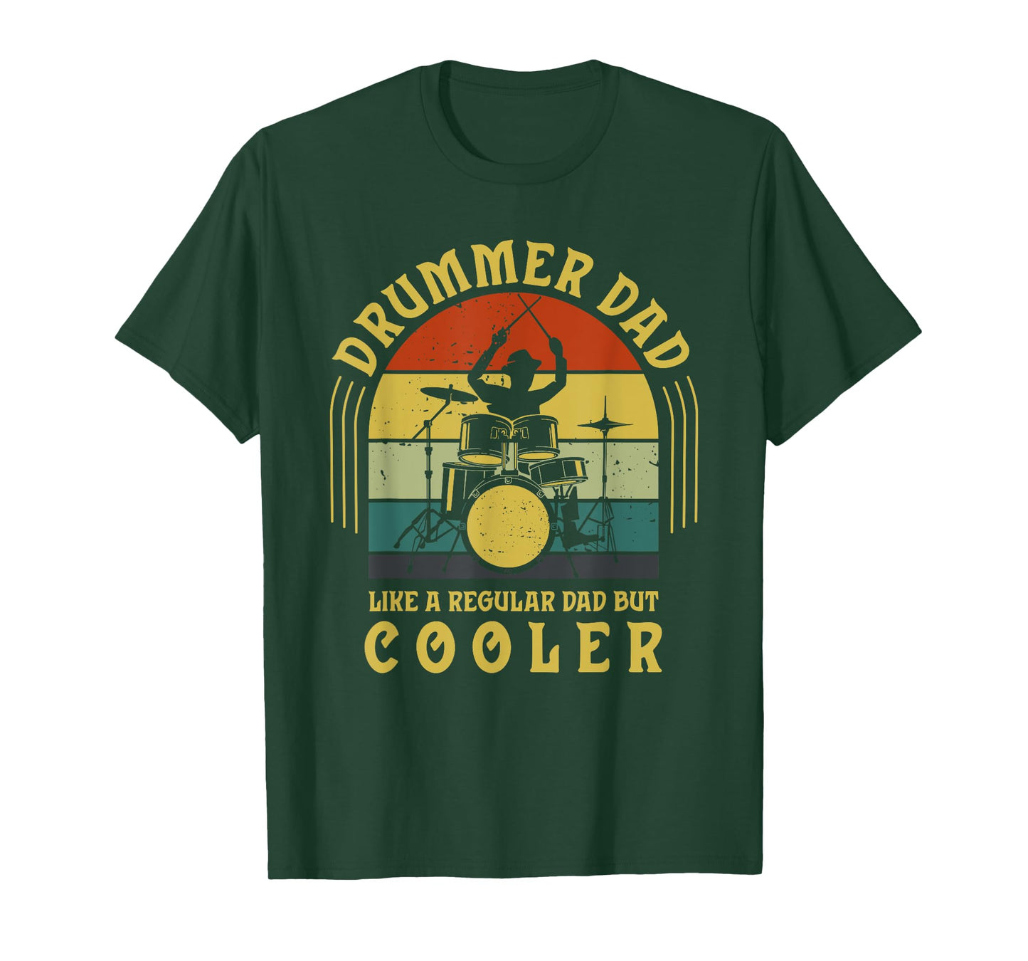 Funny Drummer Dad Art For Men Drumming Daddy Drum Players T-Shirt
