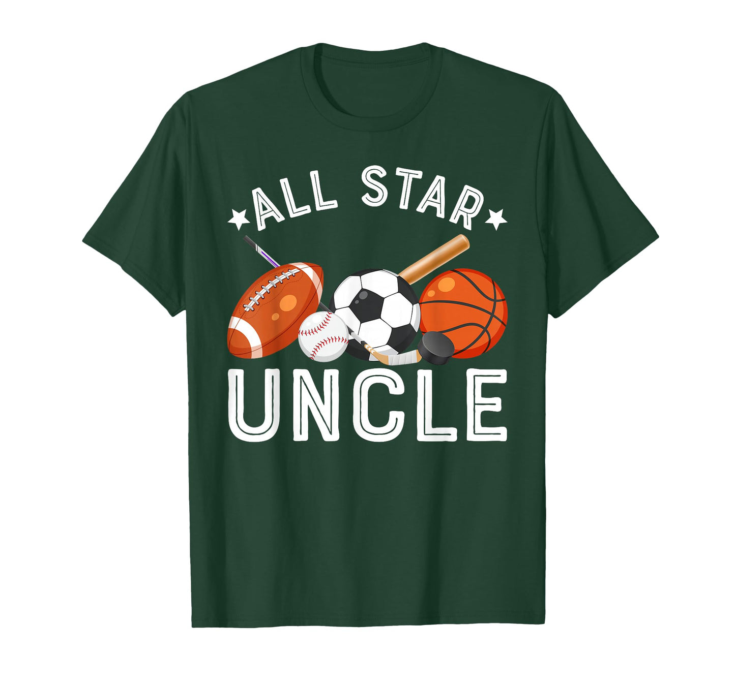 All Star Uncle Of The Birthday Boy Basketball Soccer Sport T-Shirt