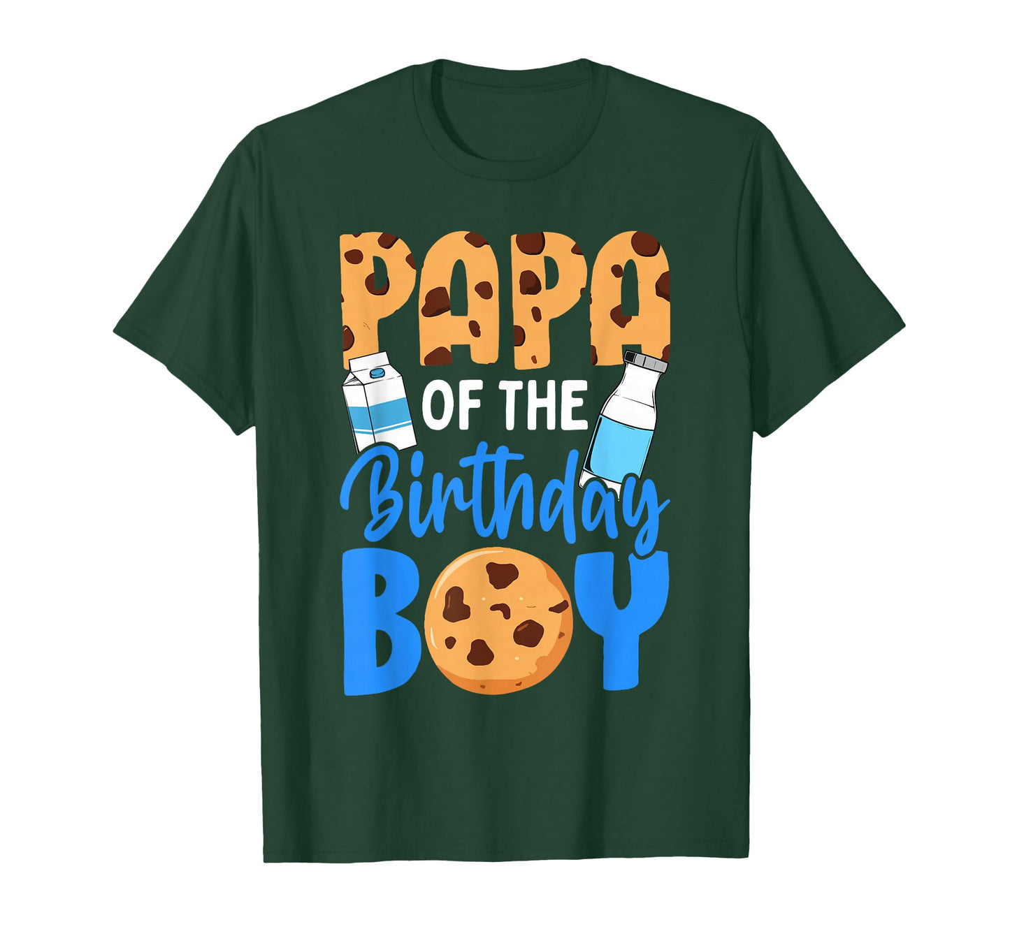 Papa of the birthday boy Milk and Cookies 1st birthday T-Shirt