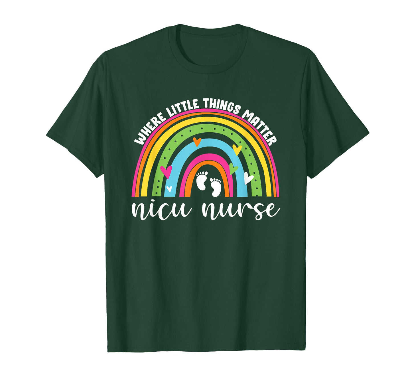 NICU Nurse Neonatal Nurse Practitioner Women Cute Rainbow T-Shirt