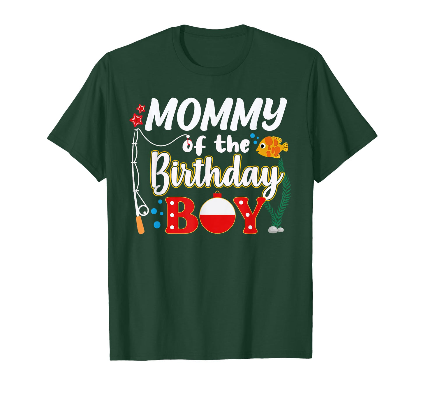 Mommy of The Birthday Boy Fishing Family Matching Bday Party T-Shirt