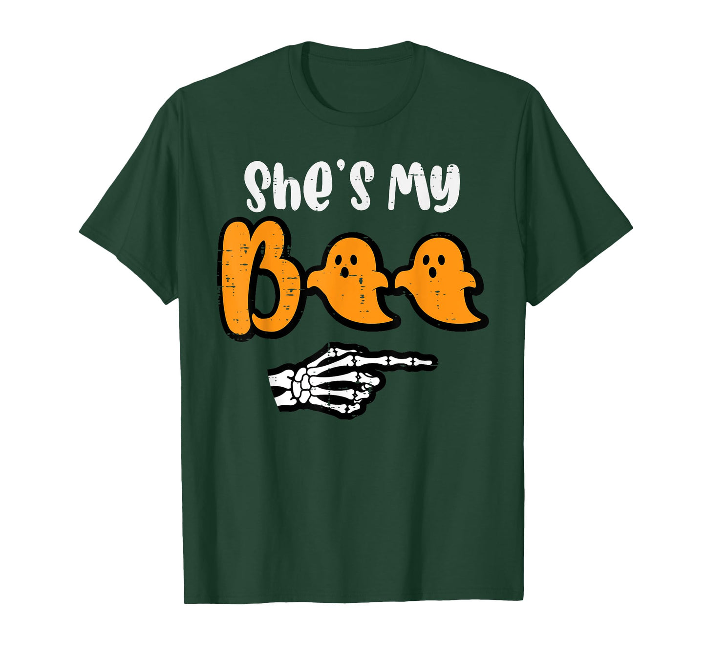 Halloween Matching Shes My Boo Skeleton Couple Costume Men T-Shirt