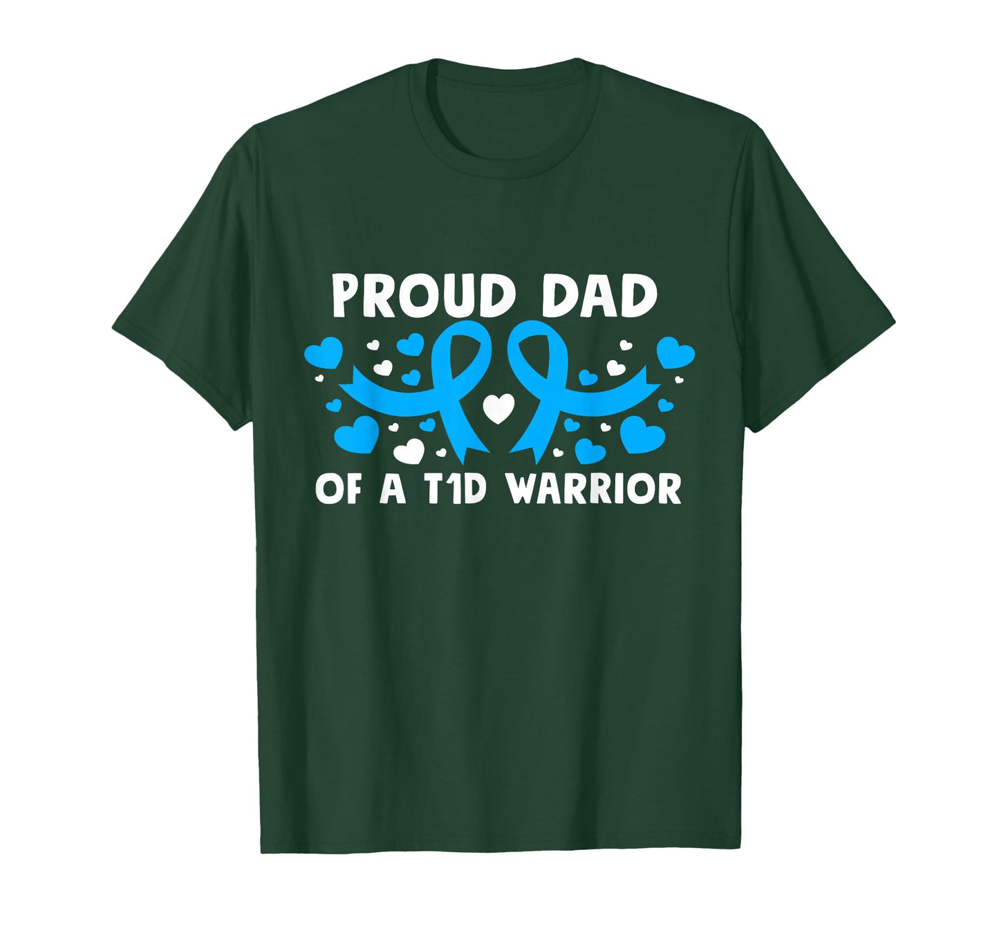 Proud Dad Of A T1D Hero Type 1 Diabetes Dad Awareness T-Shirt