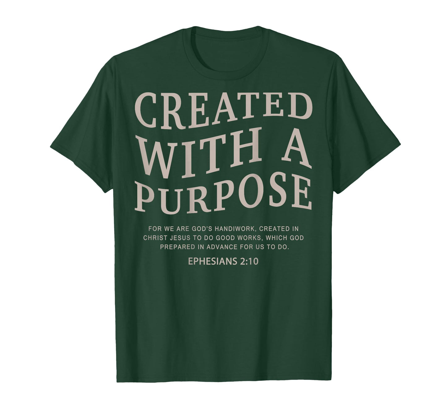 Created With A Purpose Cute Christian Teen Girls Women Jesus T-Shirt