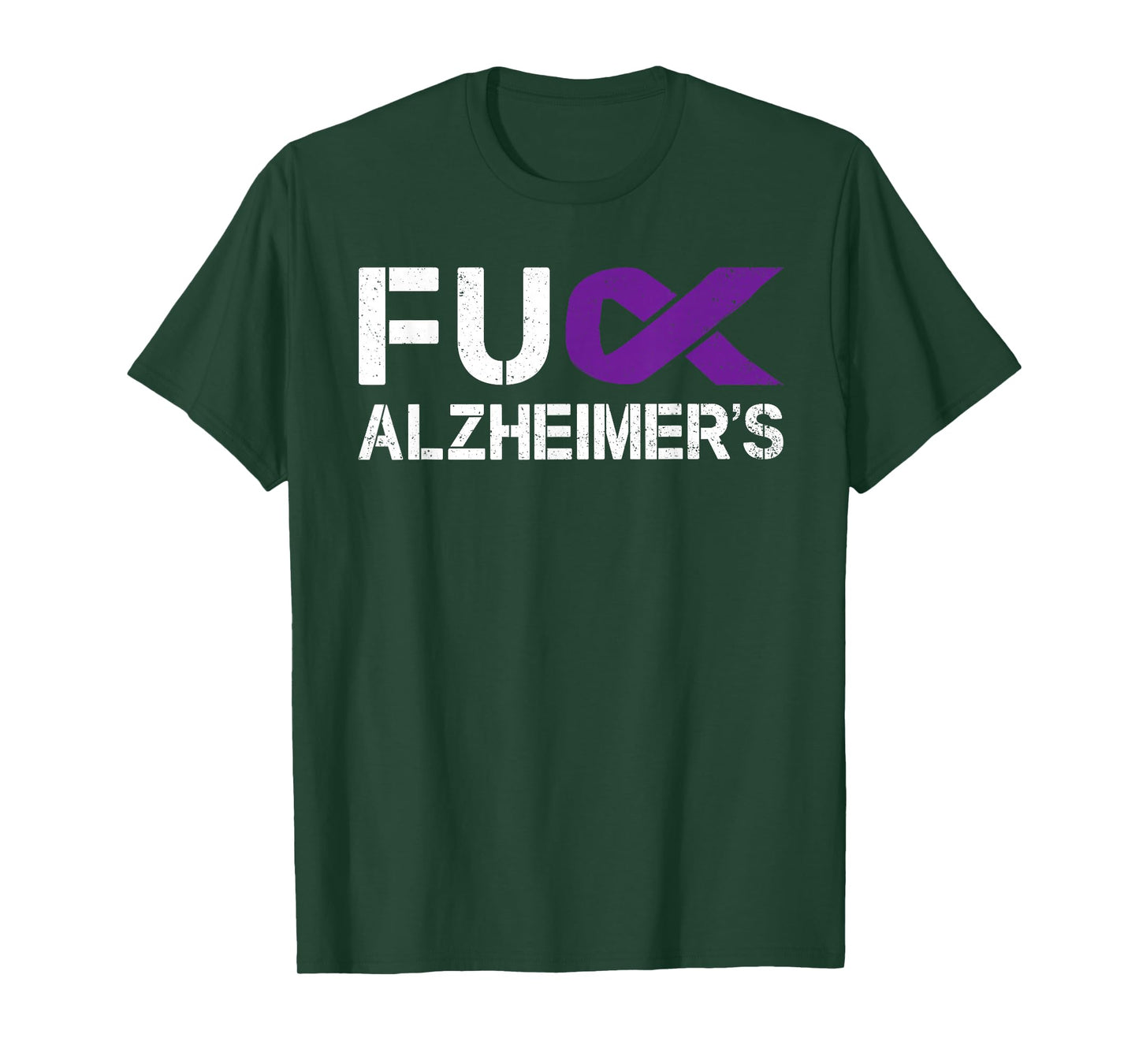 Fuck FU Alzheimer's Awareness Month Purple Ribbon Fighter T-Shirt