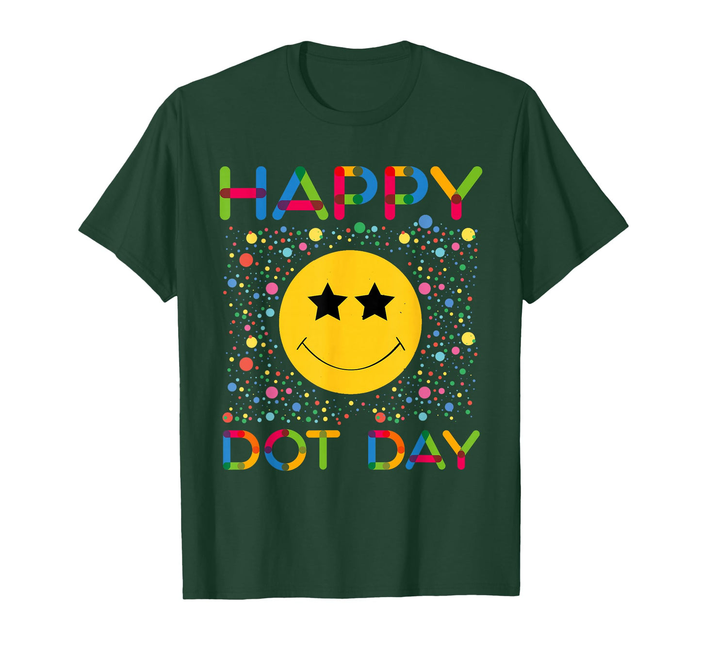 Happy Dot Day Smile Face Colorful Polka Dot Boy Girl Kids T-Shirt
