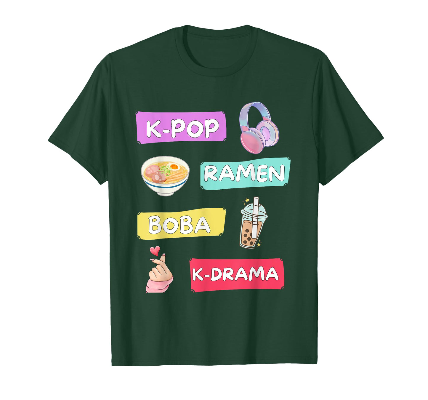 K-Pop Ramen Boba K-Drama Cute Kawaii T-Shirt