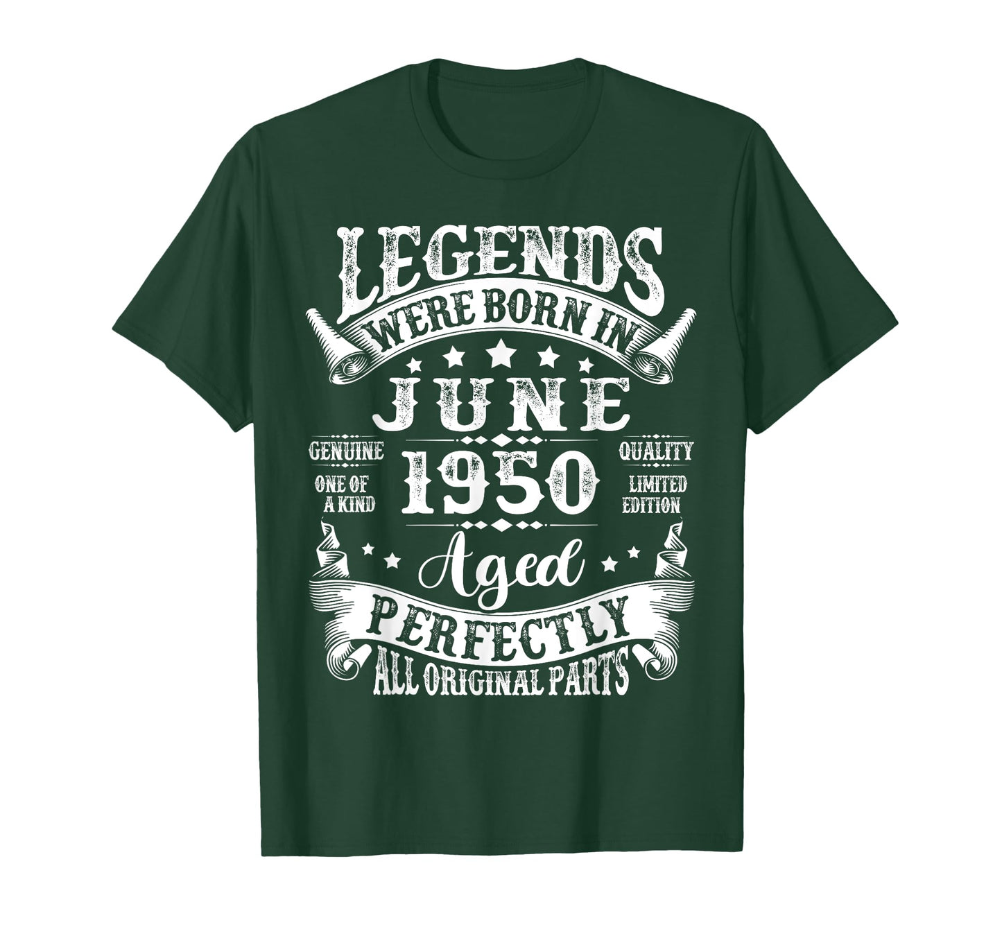 Legends Were Born in June 1950 Vintage 75th Birthday Men Dad T-Shirt