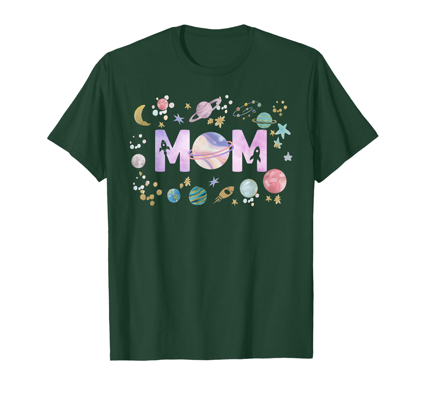 Mom Outer Space Galaxy Birthday Girl 1st Trip Around The Sun T-Shirt