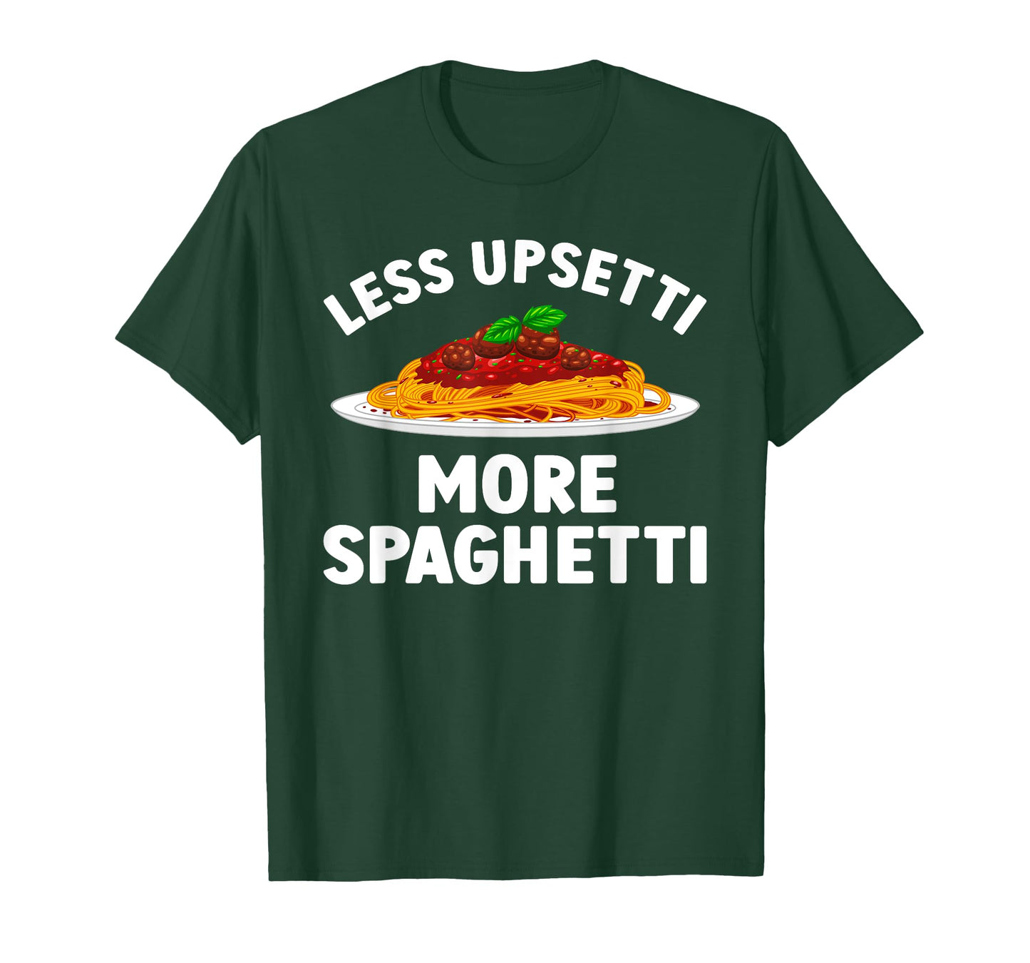 Spaghetti Art For Men Women Meatballs Pasta Lover Spaghetti T-Shirt