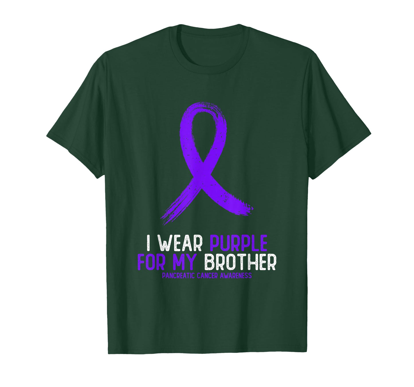 I Wear Purple For My Brother Pancreatic Cancer Awareness T-Shirt