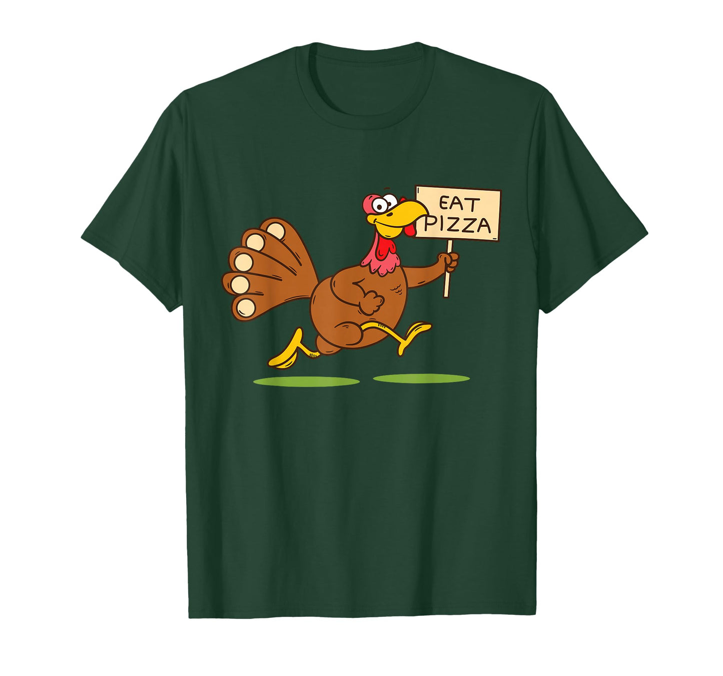 Turkey Eat Pizza Men Kids Vegan Funny Thanksgiving Family T-Shirt