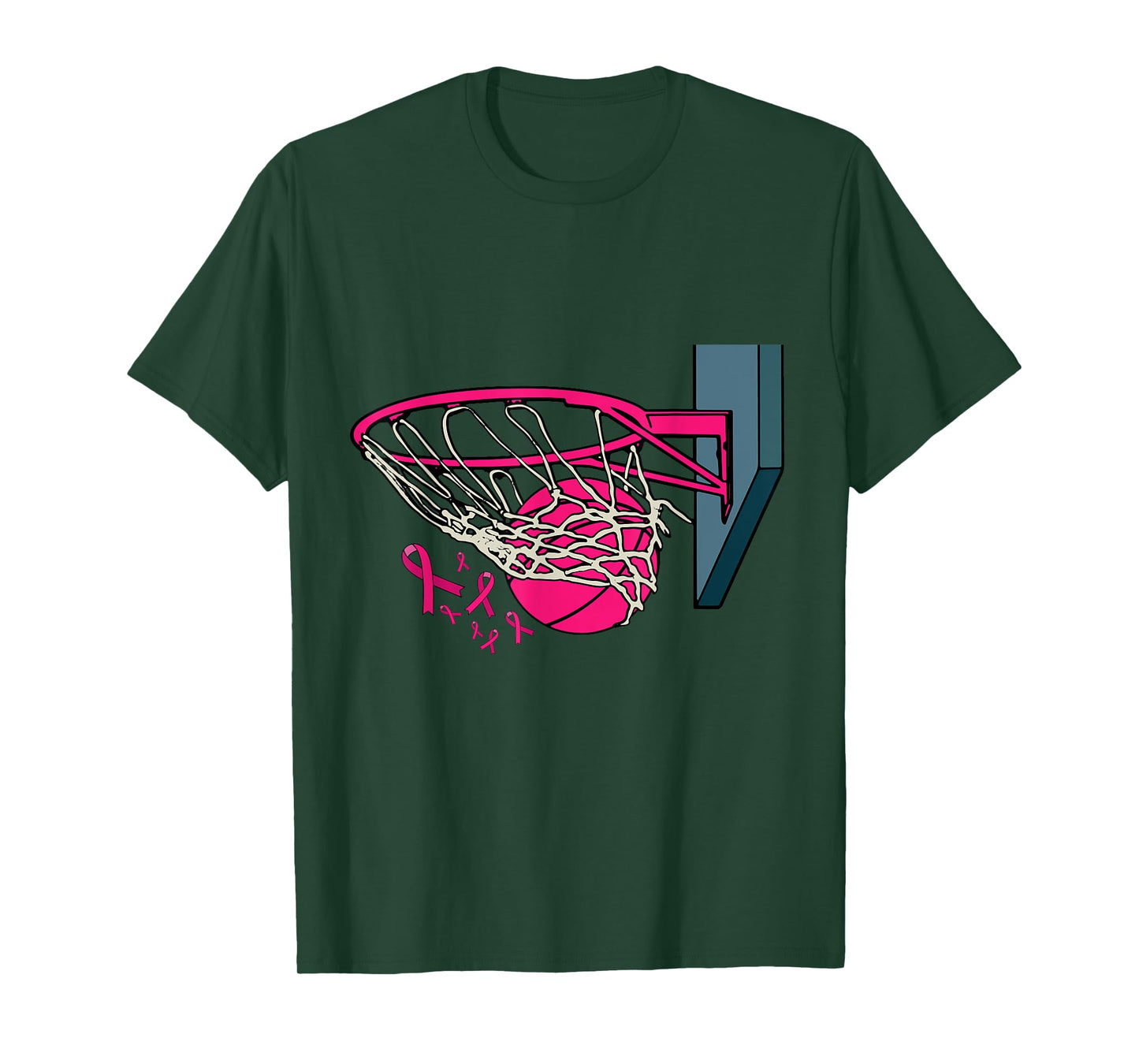 Basketball Player Pink Ribbon Breast Cancer Awareness Sport T-Shirt