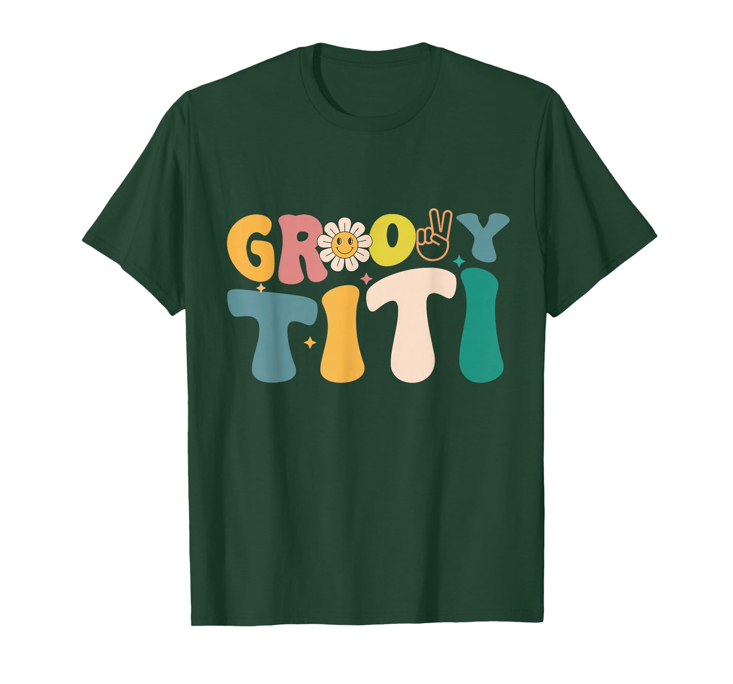 Retro Groovy Design For Titi Matching Family Birthday T-Shirt