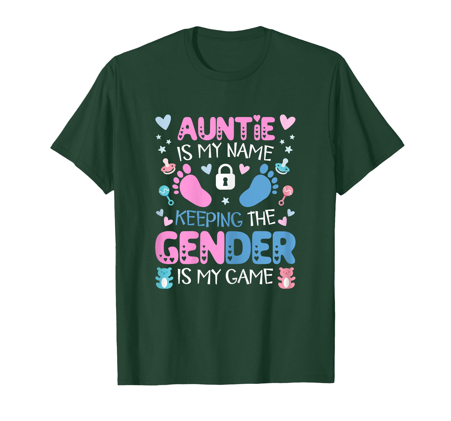Auntie Gender Keeper Women Keeper Of The Gender Reveal Aunt T-Shirt
