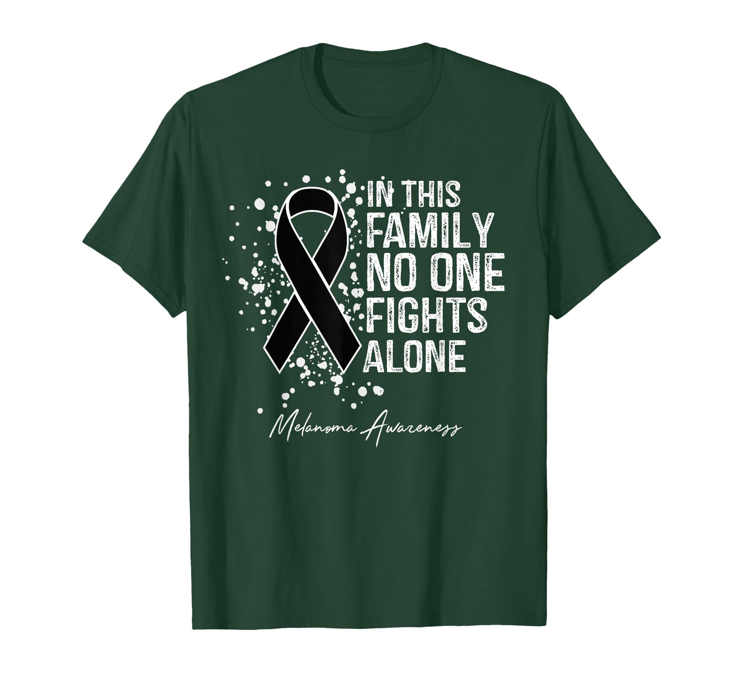 In This Family No One Fights Alone Shirt Melanoma Awareness T-Shirt
