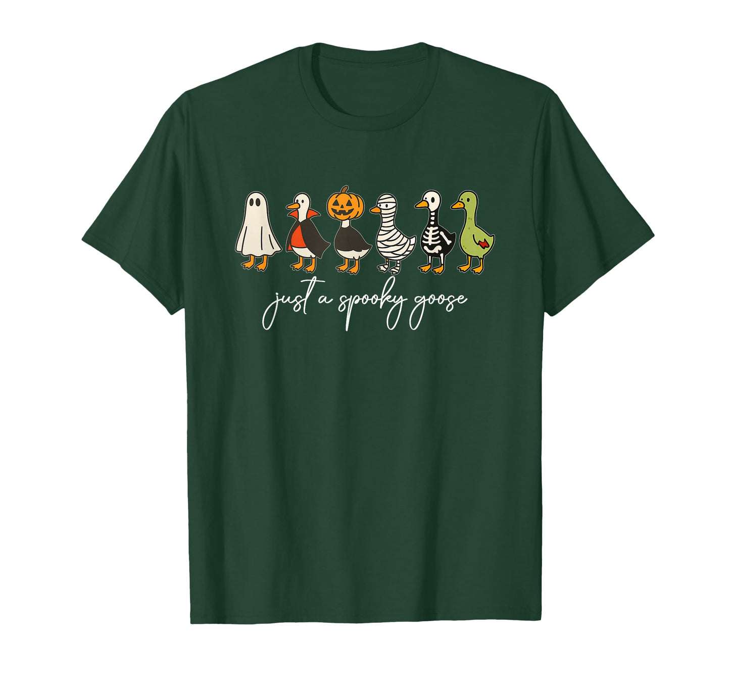 Just A Spooky Goose Halloween Silly Goose Funny Halloween T-Shirt