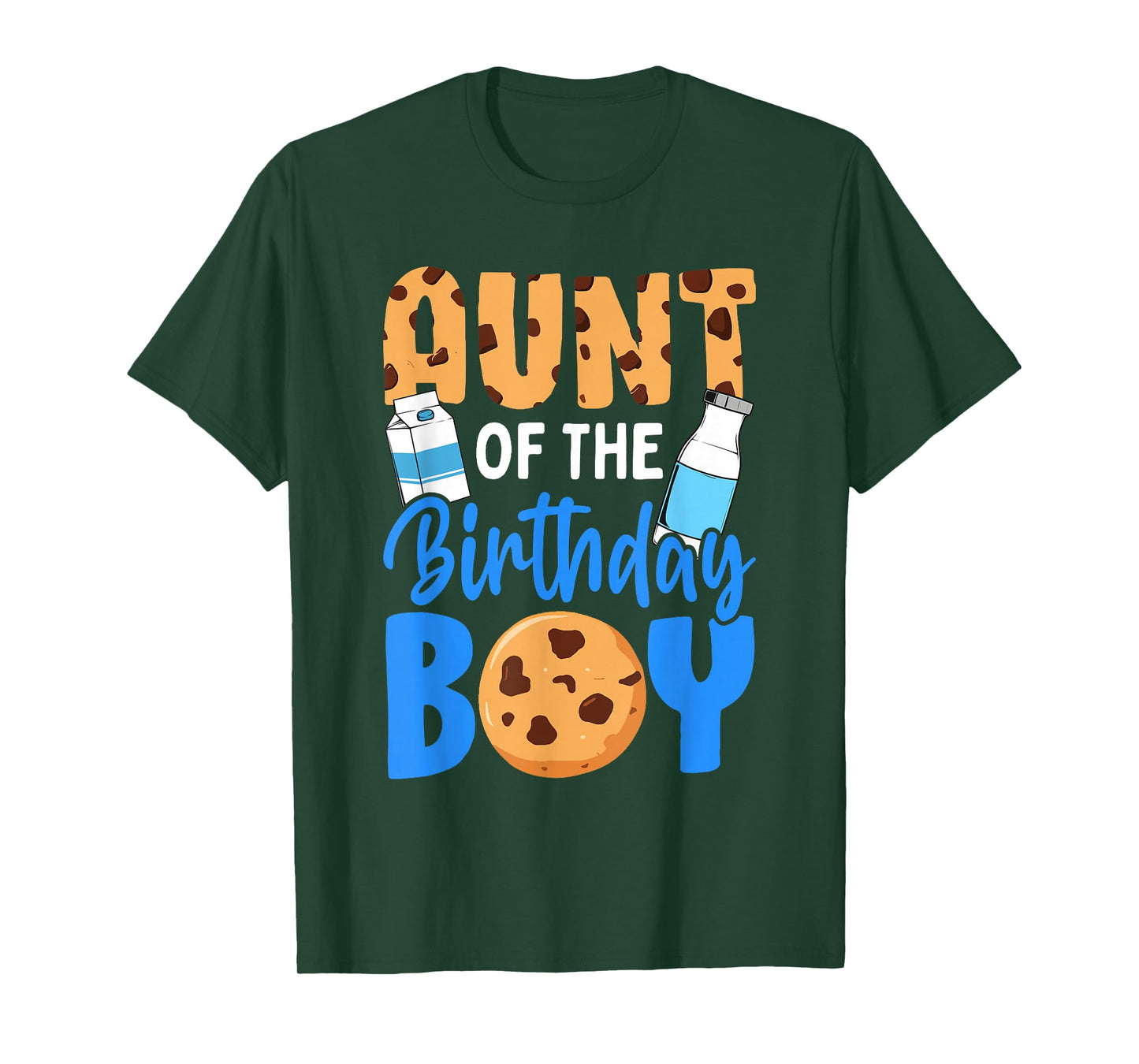 Aunt of the birthday boy Milk and Cookies 1st birthday T-Shirt