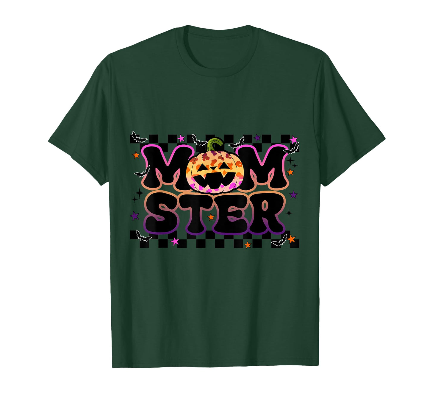 Funny Momster Shirt Womens Halloween Pumpkin Mom Ster T-Shirt